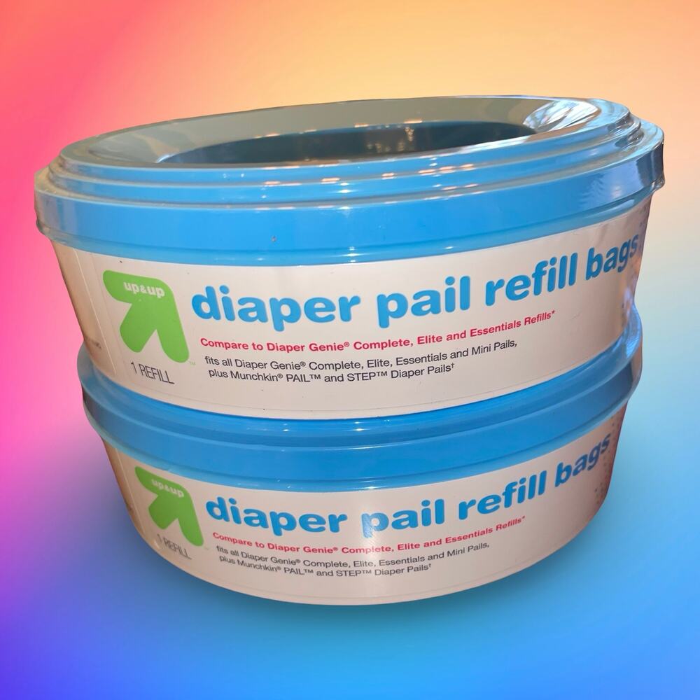 Up & Up Diaper Pail Refill Bags 544 Total Count 2 Refills Fits Diaper Genie
